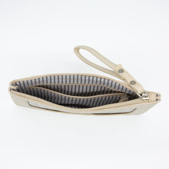Canvas self-finishing clutch