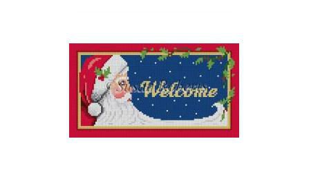 Night Sky Santa Welcome Canvas + Stitch Guide