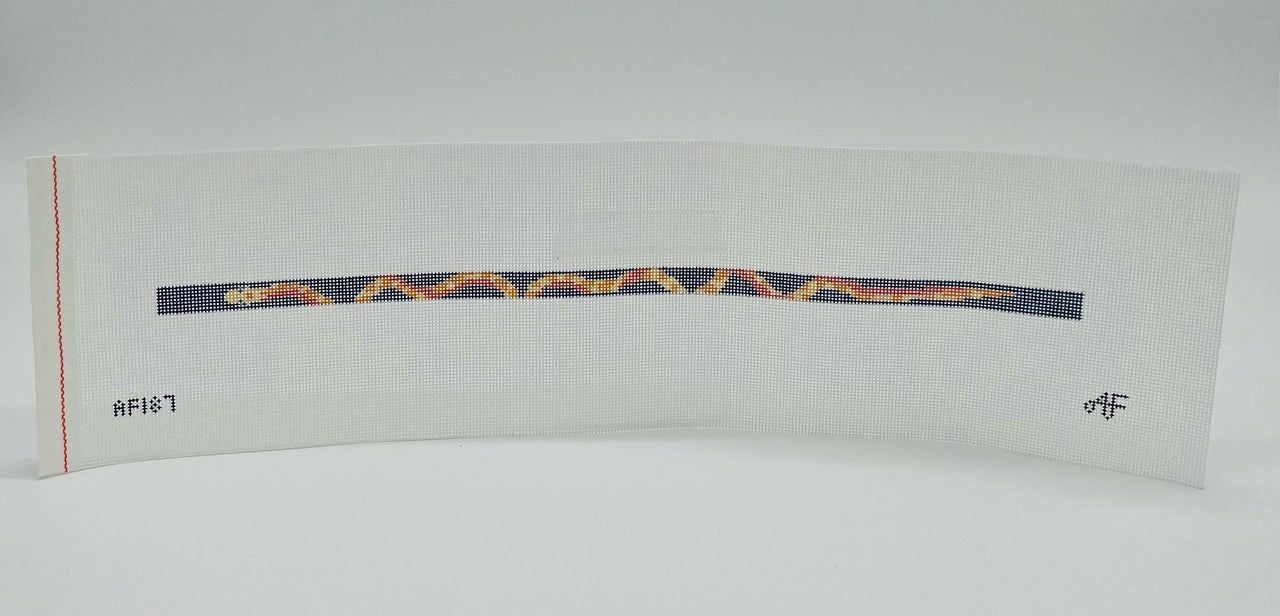 AF187 Orange and Navy Snake Wrap Bracelet