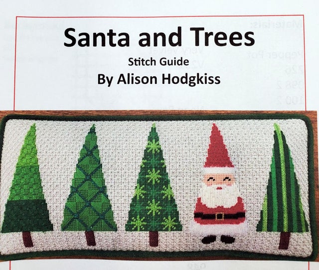 ASIT260 Santa With Christmas Trees with Stitch Guide