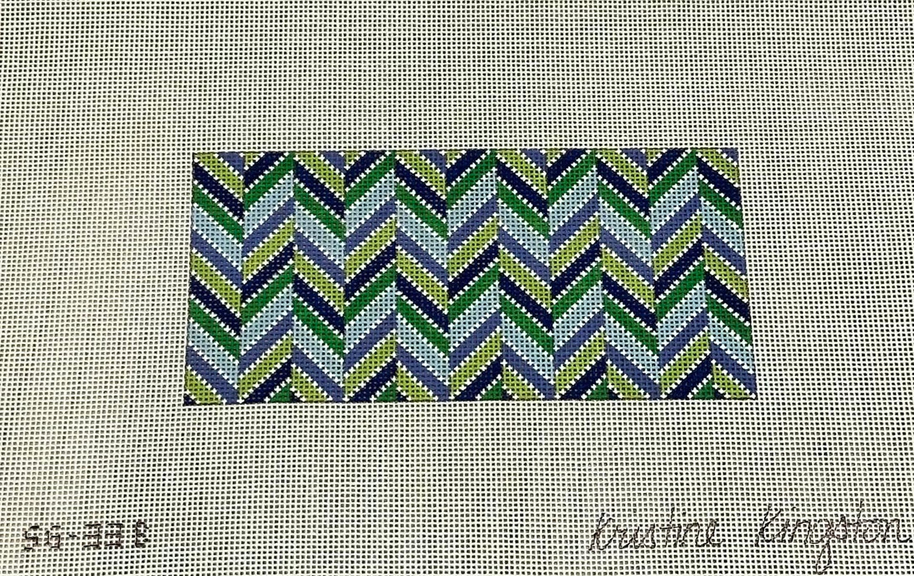 KKSG33B Chevron Blues and Greens 6 x 3 insert