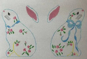 CD255D Long eared bunny rosebud