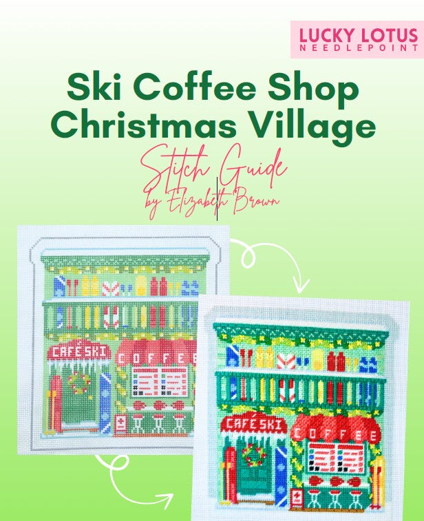 Ski Coffee Shop Christmas Village Stitch Guide - SE
