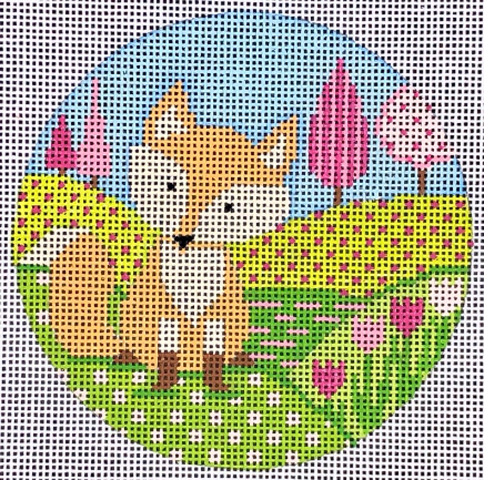 N122B Spring Fox Ornament