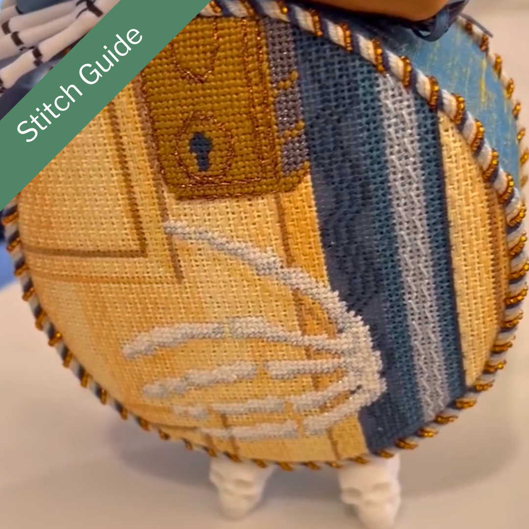 Skeleton Hand by Plum Stitchery Canvas + Stitch Guide by Kelli Unkel