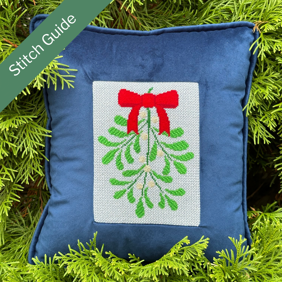 Mistletoe Canvas + Stitch Guide by Amy Poore.