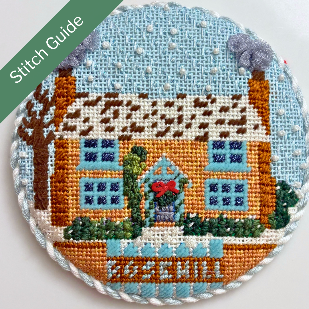 Rosehill Cottage Canvas + Stitch Guide by Kelli Unkel