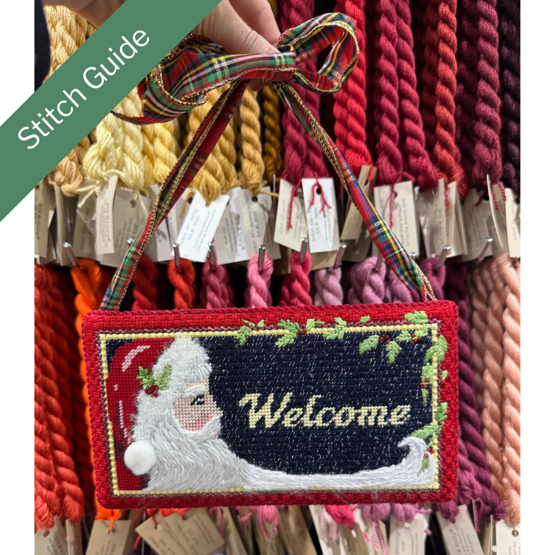 Night Sky Santa Welcome Canvas + Stitch Guide