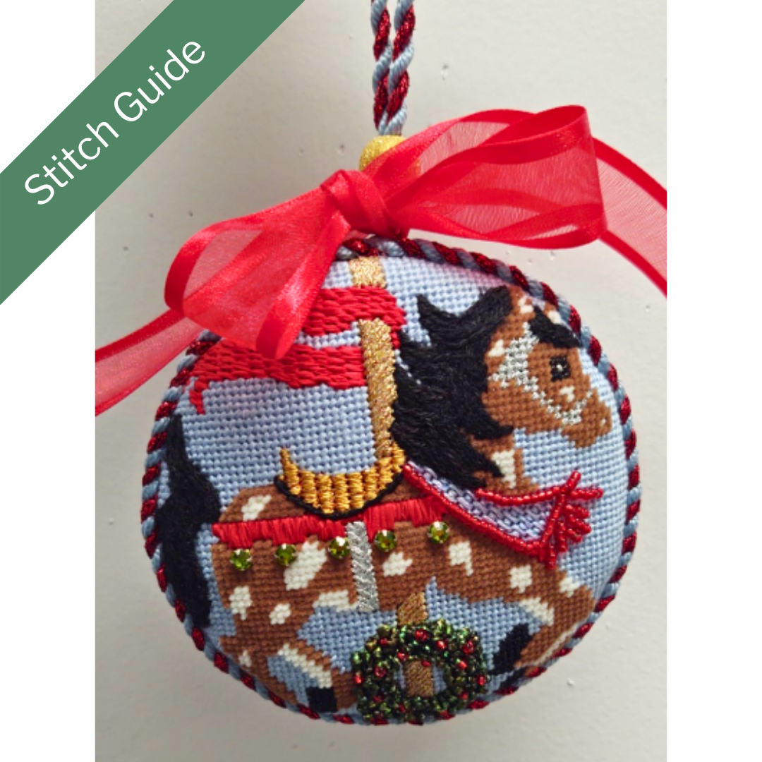 Christmas Carousel Horse Canvas + Stitch Guide