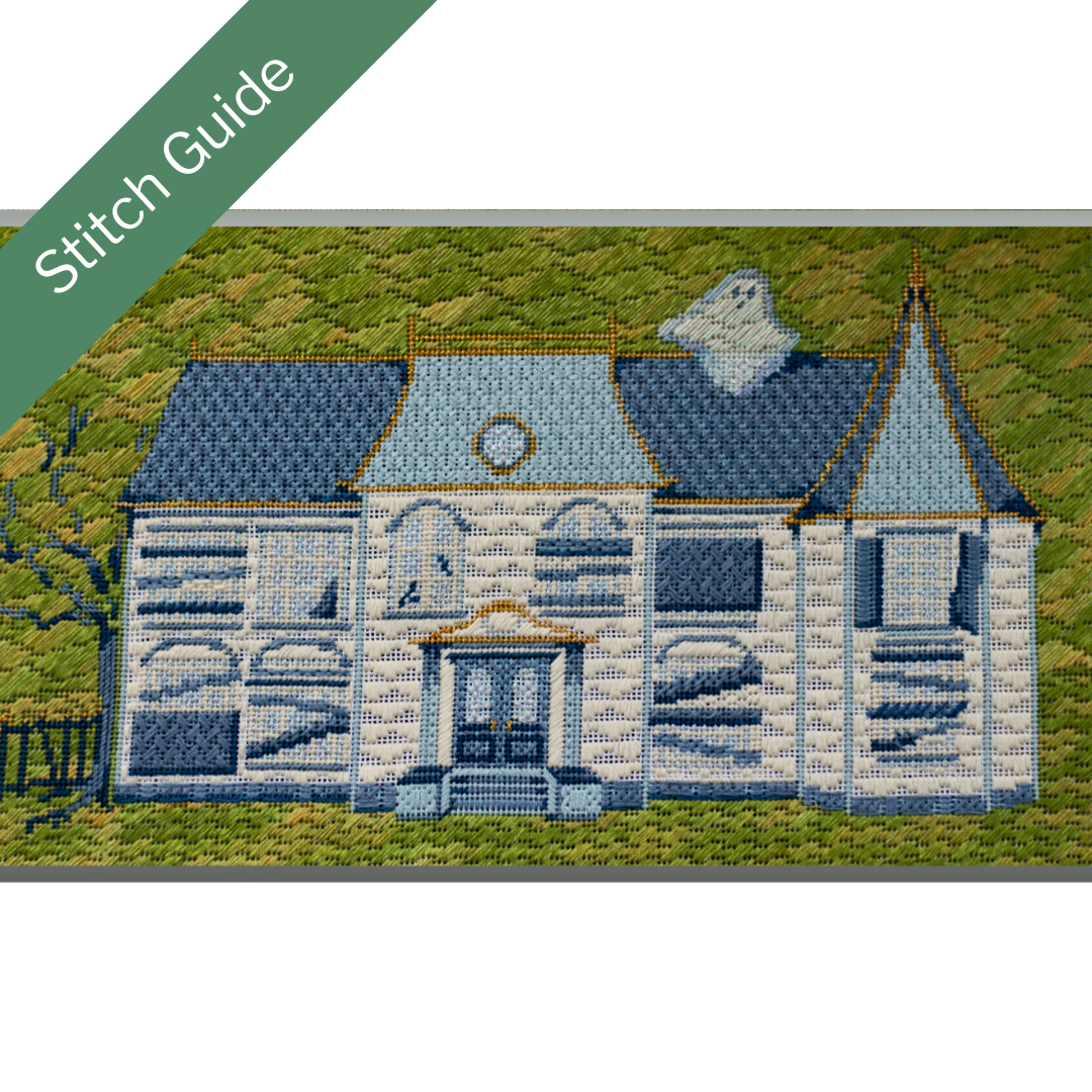 Boo & White Haunted House + Stitch Guide By Robin Voisine