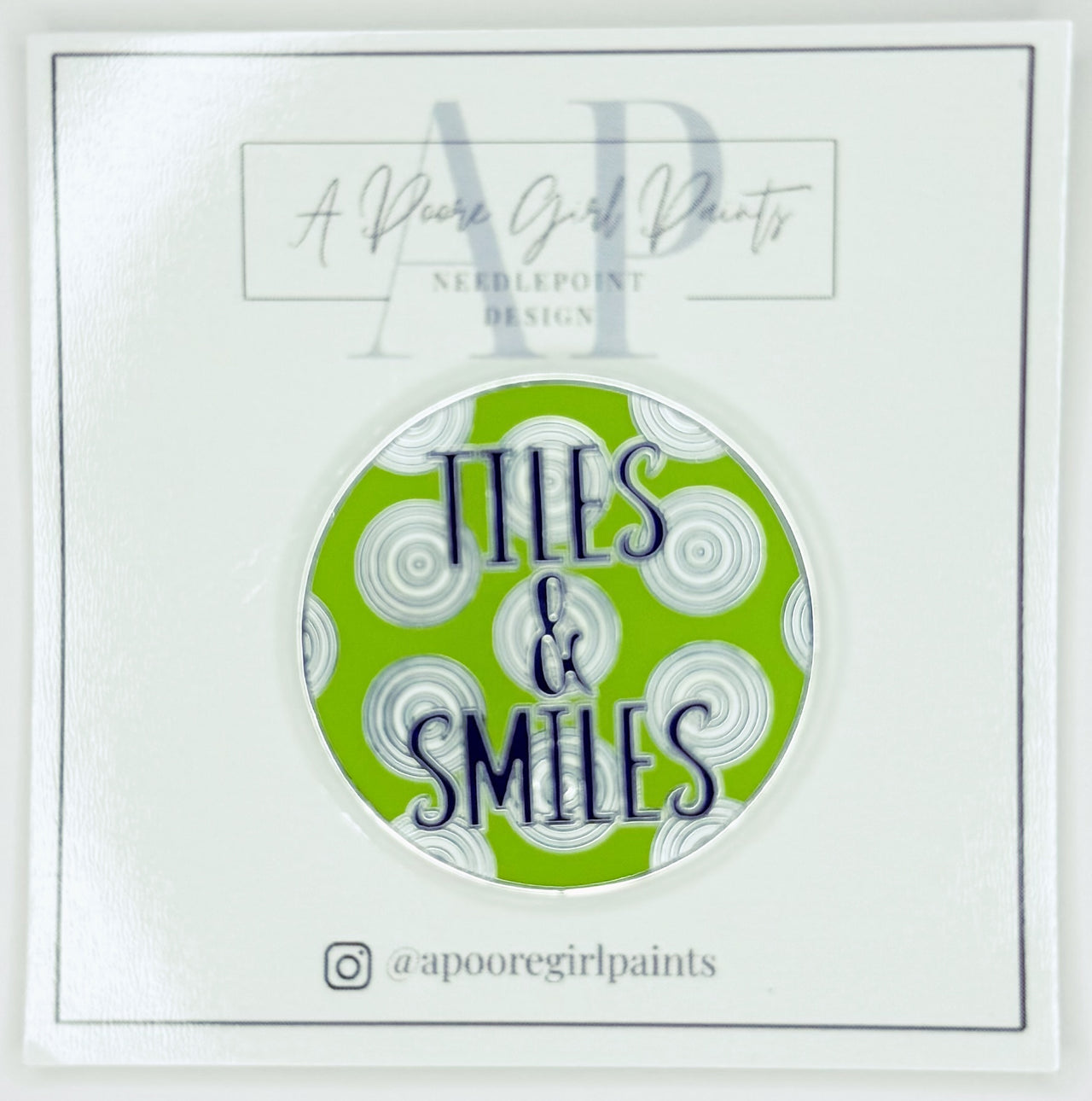 Smiles & Tiles Mahjong Themed Needle minder