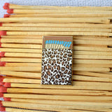Blue Leopard Print Matchbox Needleminder