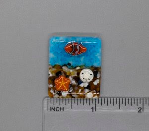 Sea Life 2 Fused Glass Needleminder