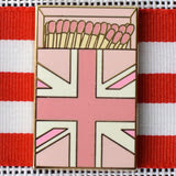 Pink British Flag Matchbox Needleminder