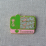 Pink and Green Sardine Can Needleminder