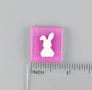 Floppy Eared Bunny Fused Glass Needleminder