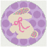 KI2520 Bunny with Sprinkle Ears - Purple Dots