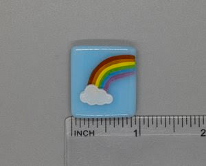 Rainbow Fused Glass Needleminder