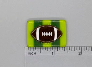 Football on Field Fused Glass Needleminder