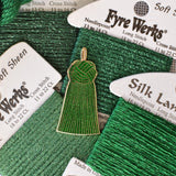 Emerald Green Glitter French Knot Tassel Needleminder