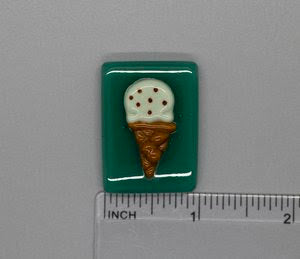 Ice Cream Cone Fused Glass Needleminder