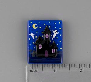 Haunted House Fused Glass Needleminder