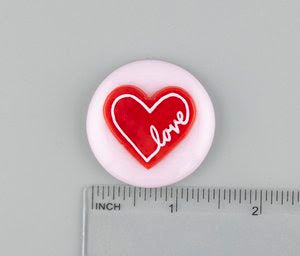 Red Heart Fused Glass Needle Minder