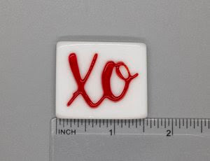 XO Fused Glass Needleminder Magnet