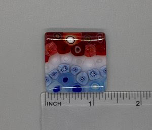 Patriotic Murrini Fused Glass Needleminder