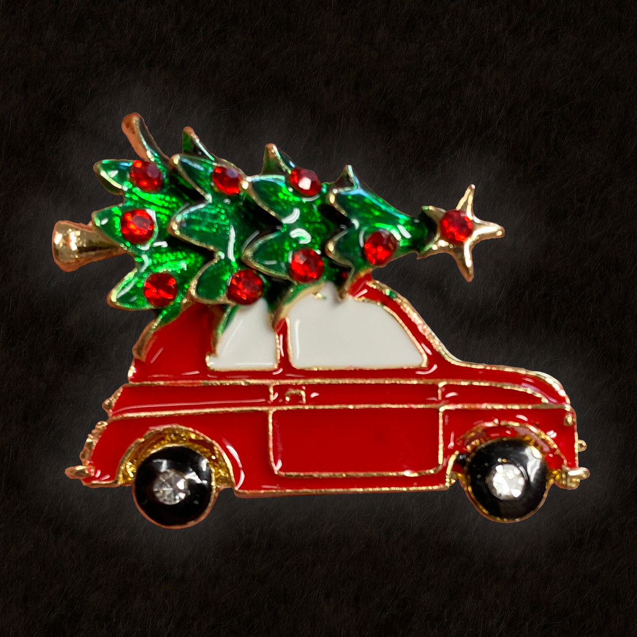 Christmas Car Big Buddy Needleminder Magnet