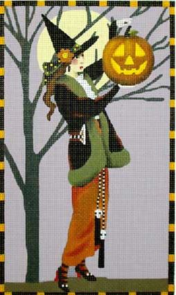 1334f Witch with Big Pumpkin