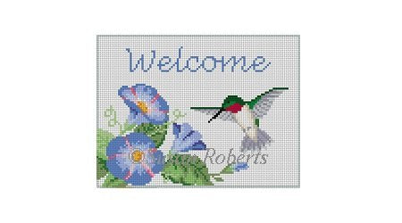 Hummingbird Welcome Sign 0878
