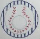 RD105 Baseball Monogram Round