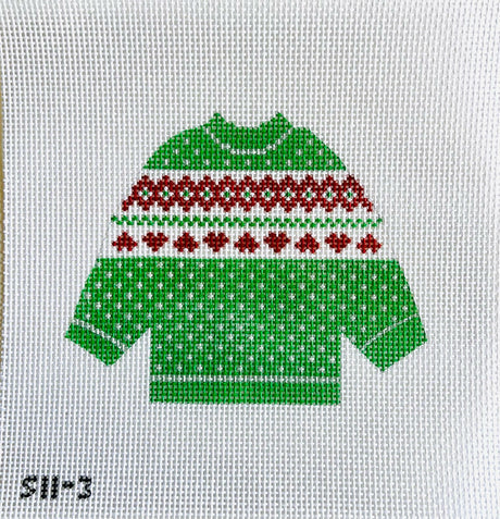 SI13 Green and Red Hearts Pullover