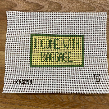 KCD6244 I Come with Baggage Luggage Tag Insert