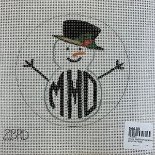 Snowman Holly Monogrammed
