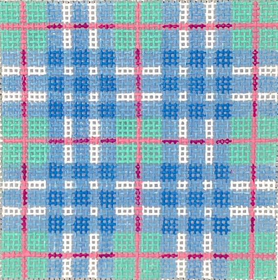 Madras Insert - turquoise blues and pinks 3" INSSQ3-44