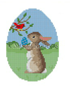 Rabbit w/ Cardinal Egg 0448