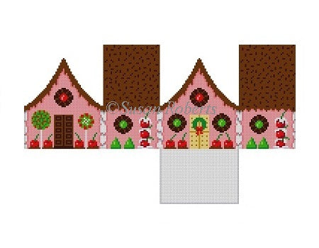 5232-18 Chocolate sprinkles and cherries gingerbread house