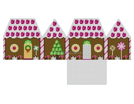 5242-18 Raspberry and chocolate gingerbread house
