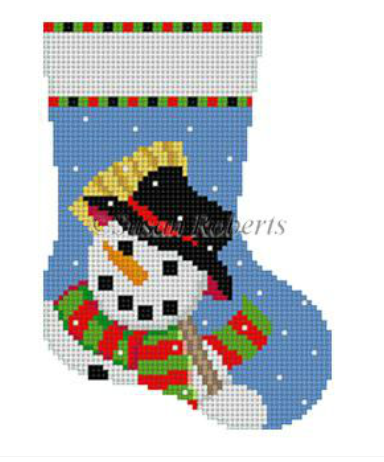 Snowman and Broom Mini Stocking 5424