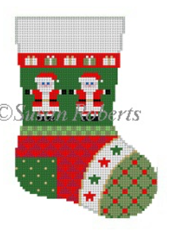 Patchwork Santa Mini Stocking 5451