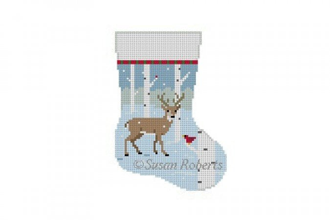 Birch Tree Deer Mini-sock 5459