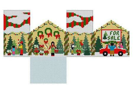 5507-18 Christmas tree lot, mini house