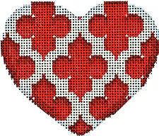 HE-841R Quatrefoil Heart Red