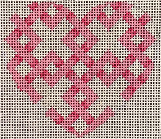 HE-859 Pink Diamond Lattice Heart