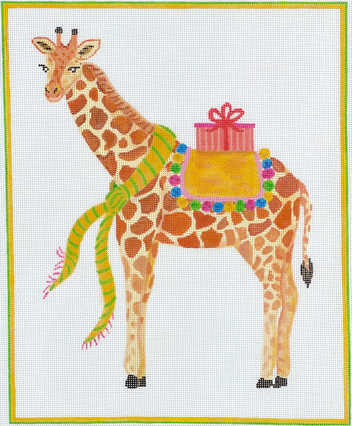 LB-PL-06 Lindsay Brackeen, Party Giraffe with Yellow Scarf