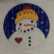 Snowman w/a Heart Yellow Hat XO958