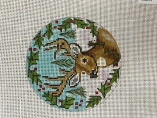 GE-728 Christmas Deer & Holly