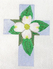 C-03 Cross with Dogwood with Stitch Guide